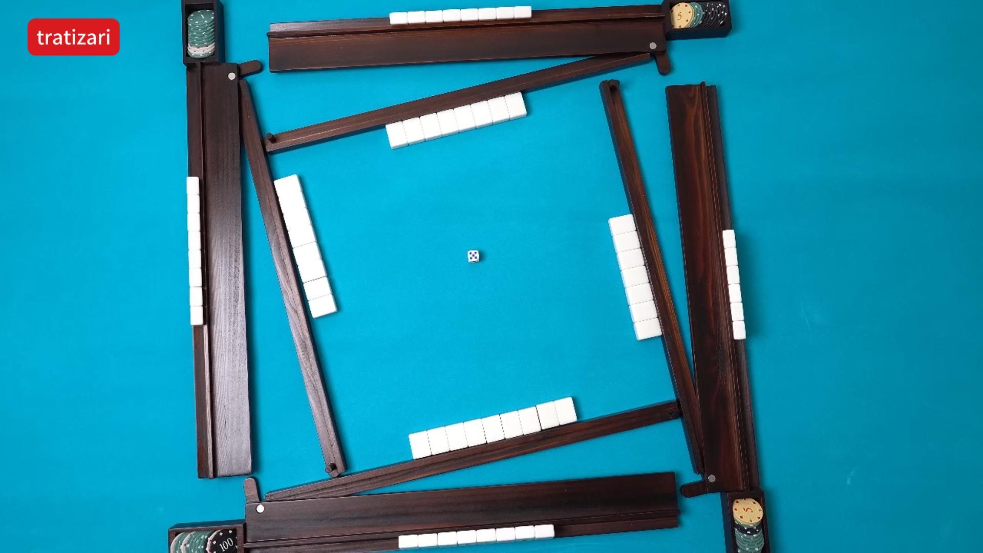Amazon.com: tratizari 4PCS Wooden Mahjong Racks with Pushers,21