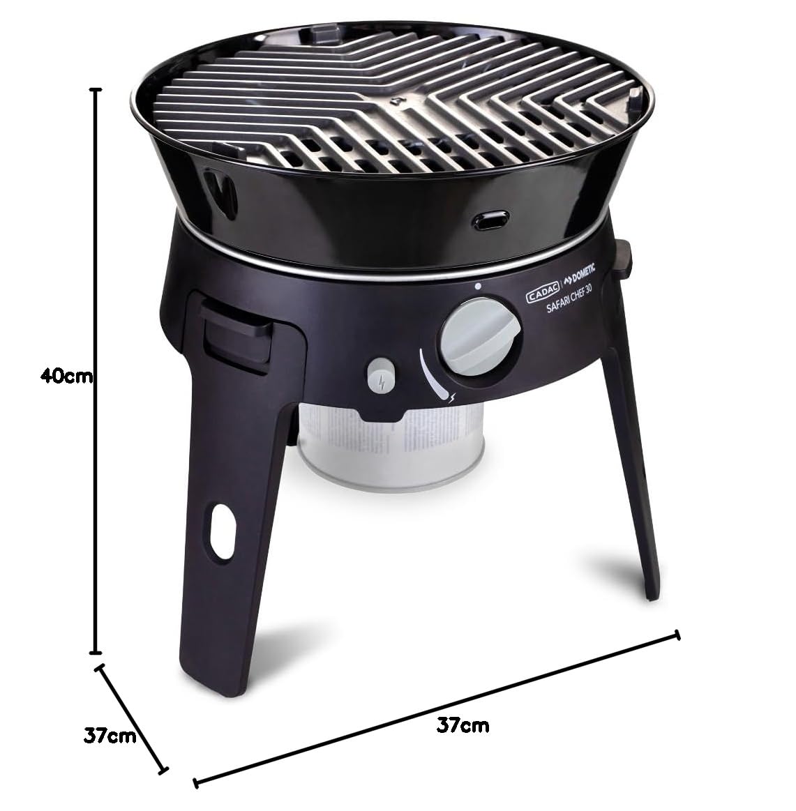 CADAC - Safari Chef 30 HP Combo - Barbecues portables - Revêtement céramique GreenGrill - Incl. Housse de protection - Camping - Les incontournables du barbecue - Utilisation en extérieur