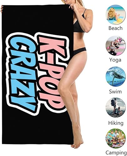 Miniatura 3 de XEMznz K-Pop - Toalla de playa de microfibra para fanáticos de la música coreana, de secado rápido, súper absorbente, de gran tamaño, para viajes,