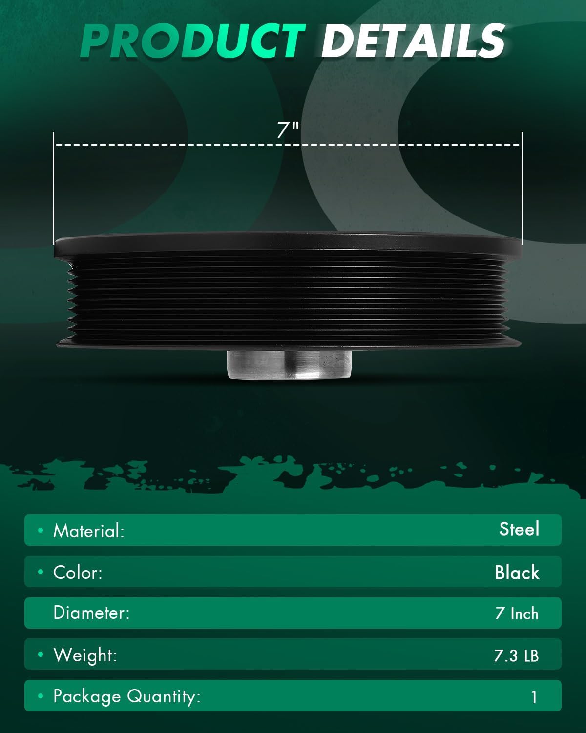 SCITOO 594-112,1L3Z6312AA,F75Z6312AC,XL1Z6312DA,XL1Z6312CA,XL3Z6312CA Harmonic Balancer for Ford,for Lincoln
