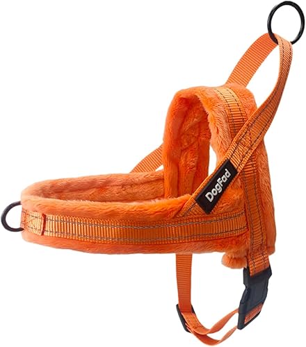 Arnés de felpa para perro, chaleco ajustable sin tirones para clima frío, arnés para mascotas para perros pequeños, medianos y grandes, naranja, XL disponible en Yaxa Guatemala