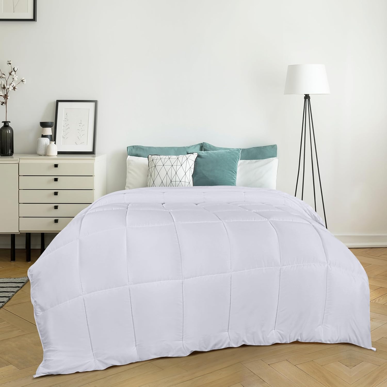 Utopia Bedding Piumino 220 x 230 cm, Piumone Leggero per Letto Matrimoniale, Trapunta in Microfibra per Tutte le Stagioni, 100% Imbottitura in Fibra Cava (Bianco)