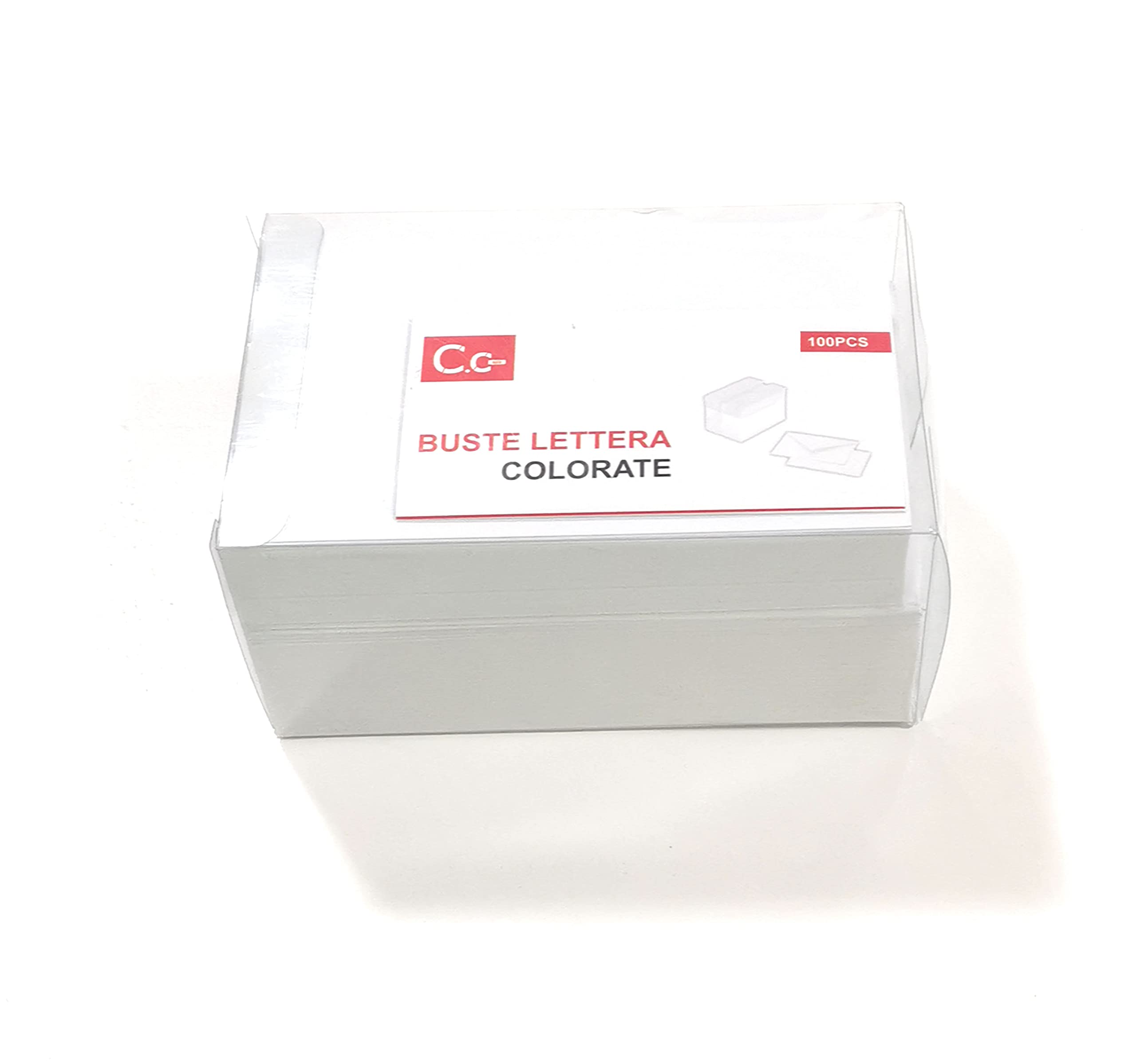 Buste colorate con bigliettini, set 100 buste + 100 biglietti, mini formati 7 x 11,2 cm e 14 x 9 cm, per matrimoni, feste, compleanni, regali e biglietti di auguri (BIANCO, 14 x 9 CM)