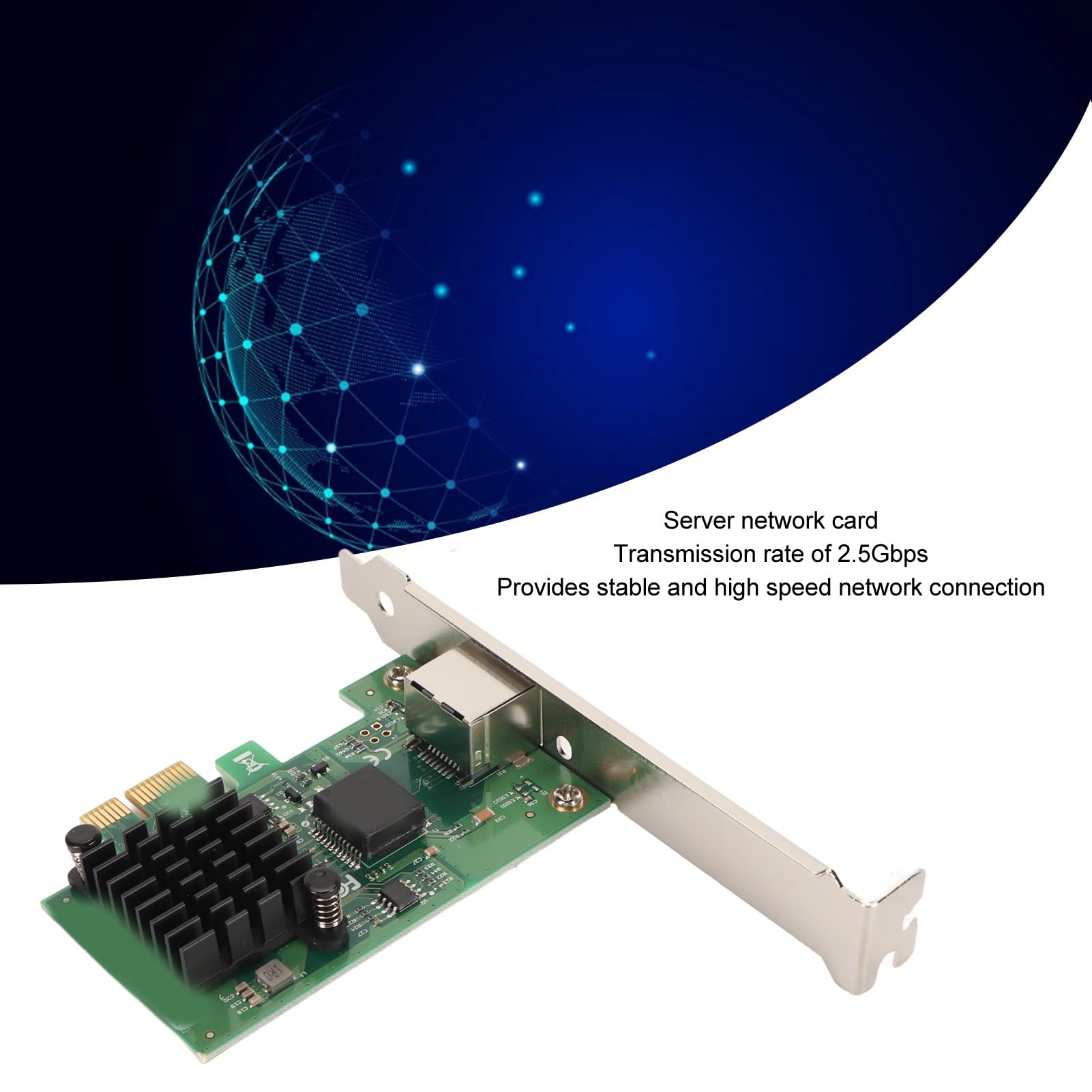 Scheda di Rete Convergente Gigabit Ethernet 2.5G, Scheda di Rete I226 T1 PCI E X1 RJ45 Port Server, Adattatore di Rete Convergente Gigabit Ethernet 10 100 1000Mbps, Plug And Play
