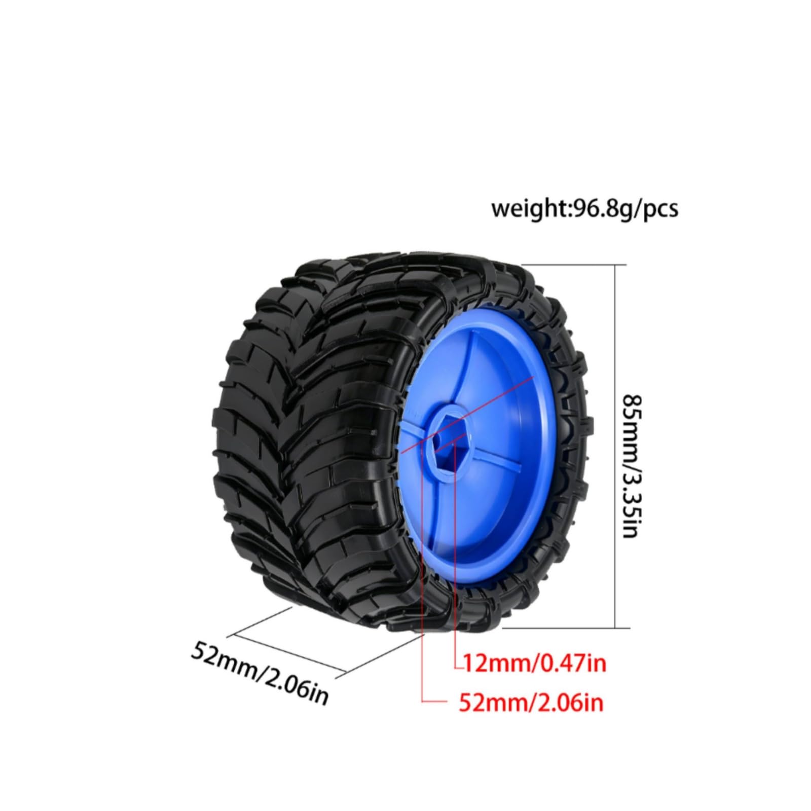 Baoblaze Auto Radiocomandata Bambini Auto Rc Fuoristrada Camion Telecomandato Veicolo Giocattolo Migliorato su Ed Struttura Gomma Plastica Adatta per Cortile Giardino Parco Giochi all’Aperto