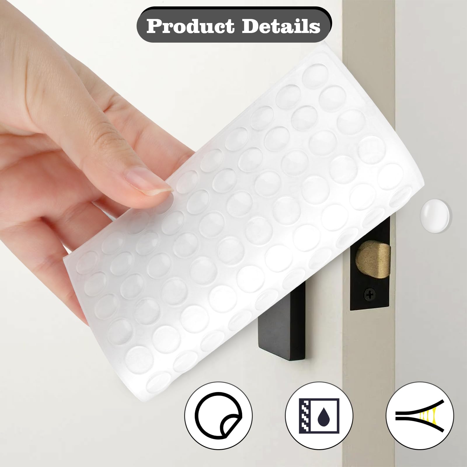 322 Pezzi Gommini Adesivi,5 Dimensioni 6mm~12.7mm,Paracolpi In Gomma,Gommini Paracolpi In Silicone Trasparente,Ammortizzatore Di Colpi Per Cassetti Porte Finestre Pareti