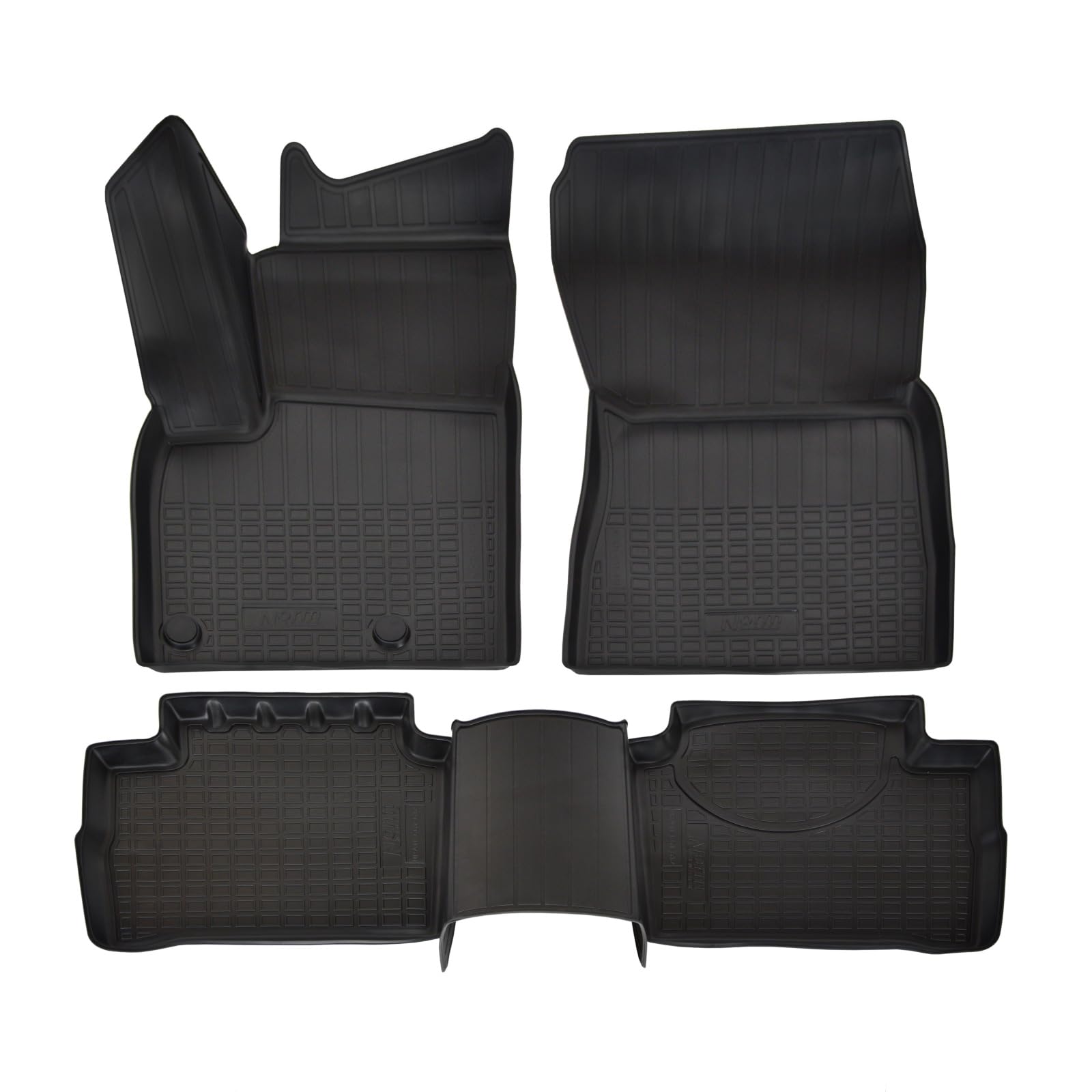 J&J AUTOMOTIVE NORM 3D Alfombrillas de coche de TPE goma a medida para Qashqai J12 desde 2021 (petrol/híbrido), kit de 4 piezas, inodoro, negro