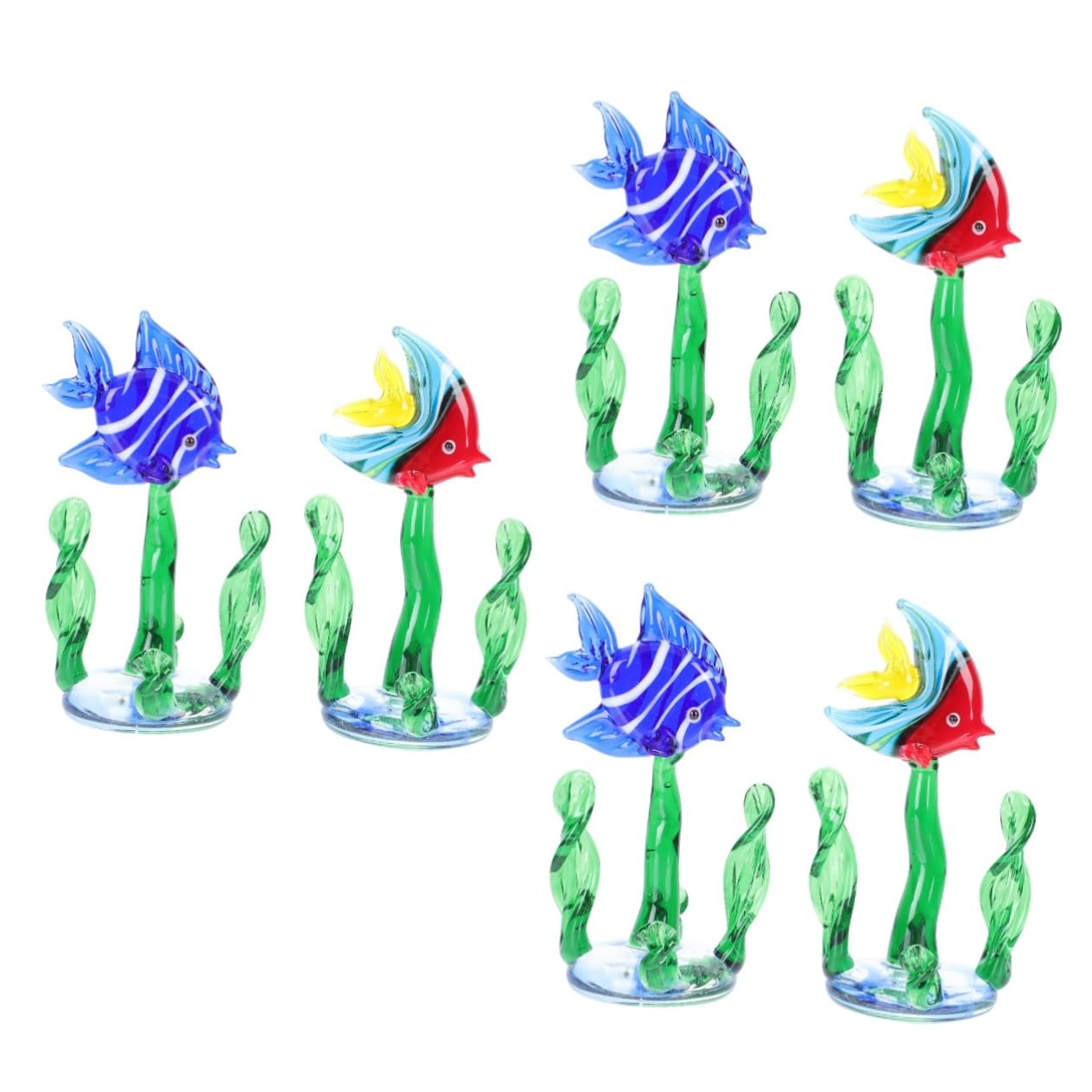 3 set Ornamenti Per Piante Acquatiche Acquari Piante Artificiali Decorazioni Per Piante Acquatiche Piccoli Acquari Galleggianti Mini Multipli Ornamenti Marini 2 pezzi*3