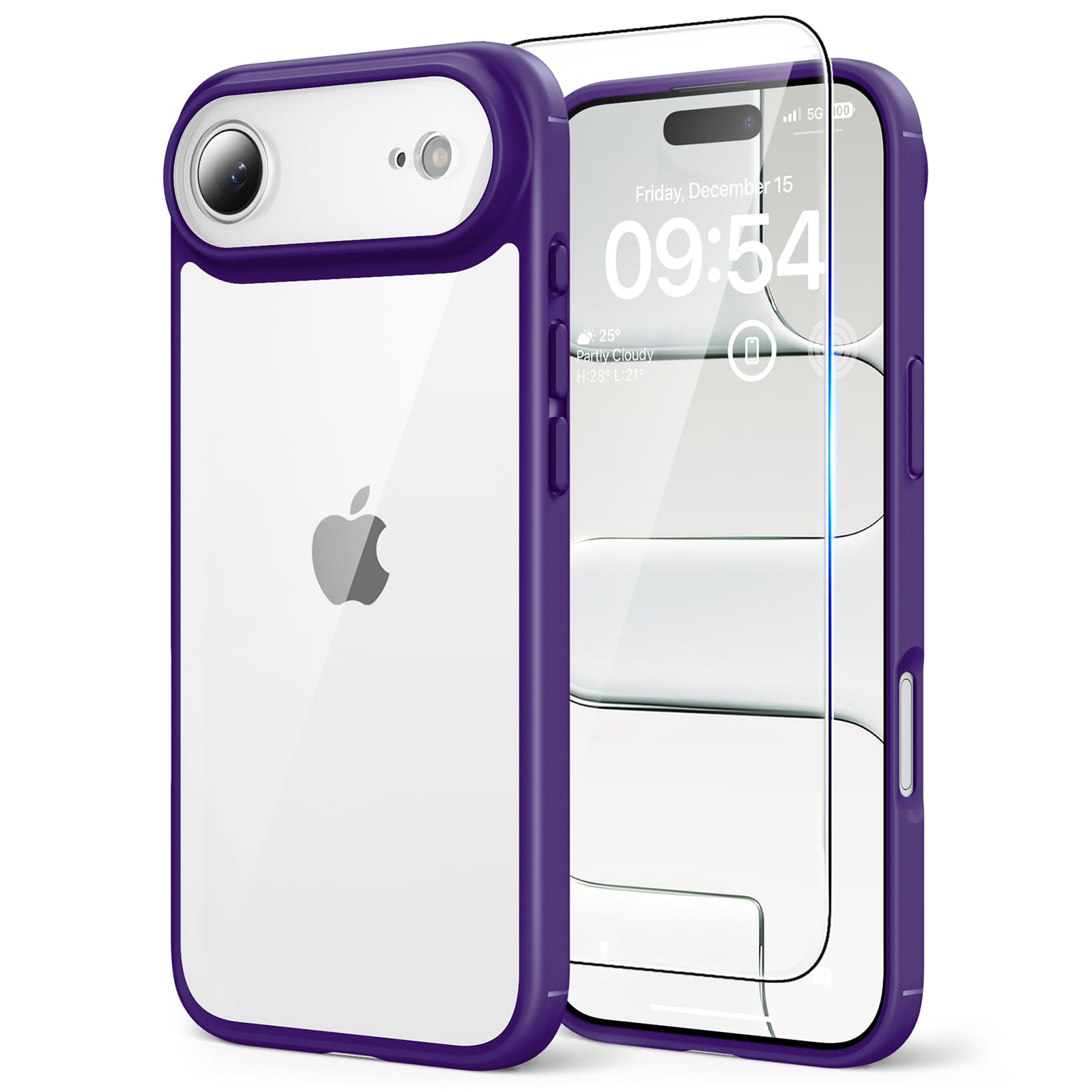 TAURI Funda para iPhone 13/iPhone 14, Compatible con MagSafe [No amarillea] con Vidrio Templado, Carcasa Nueva para iPhone 13/iPhone 14,Funda Ultra Fina antichoque - Transparente — view 70