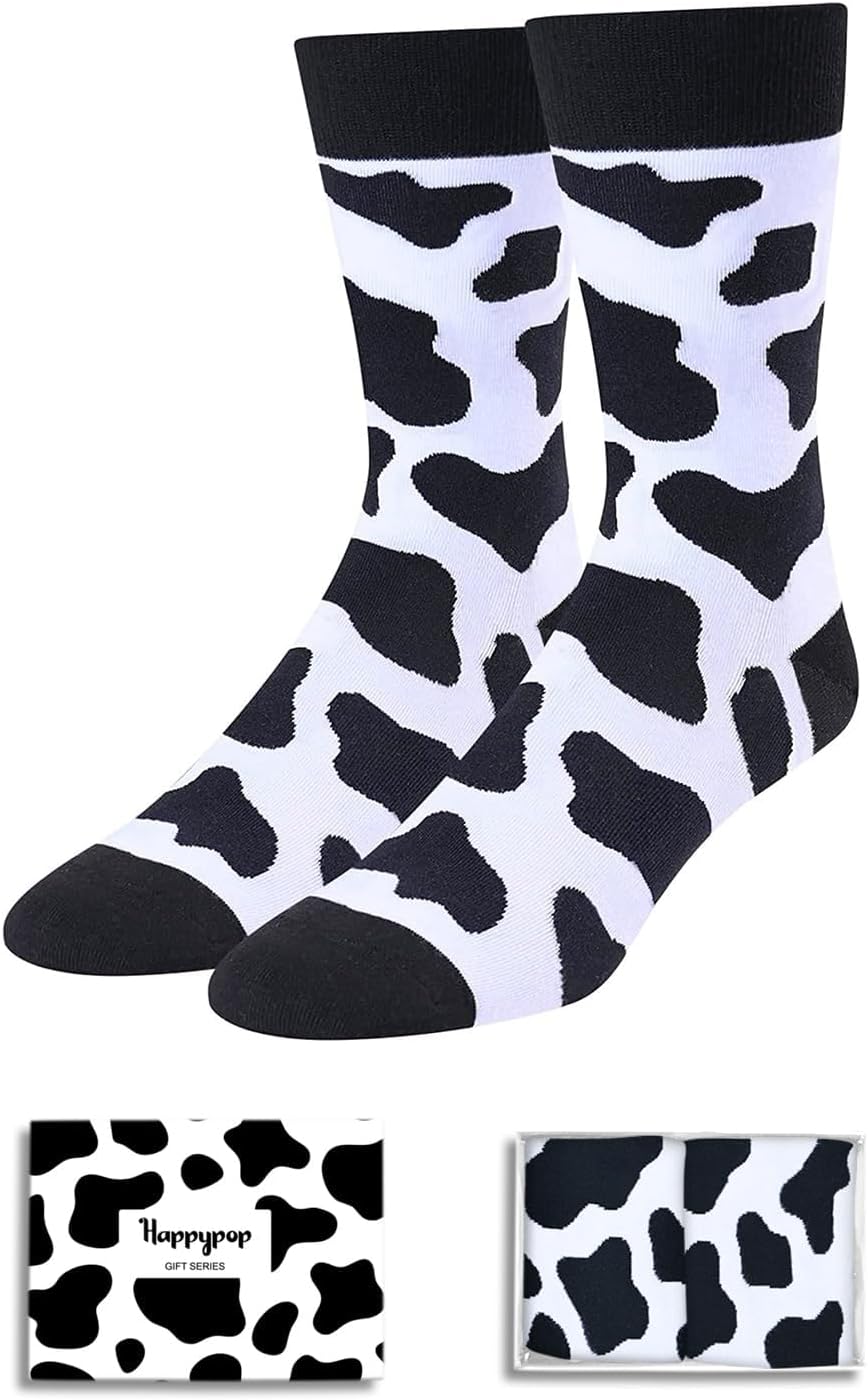 Funny Socks for Men - Bear Shark Sloth Lover Gifts for Teen Boys, Cow Wolf Socks