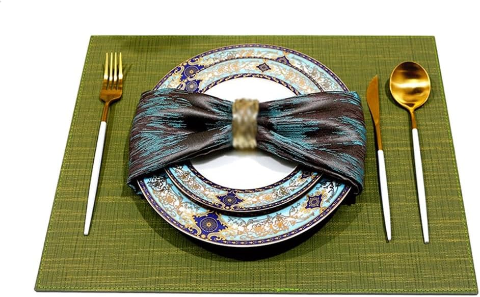 VIDI Striped Leather Placemat The Hotel Washable Ironing Table Mat Environmental Insulation