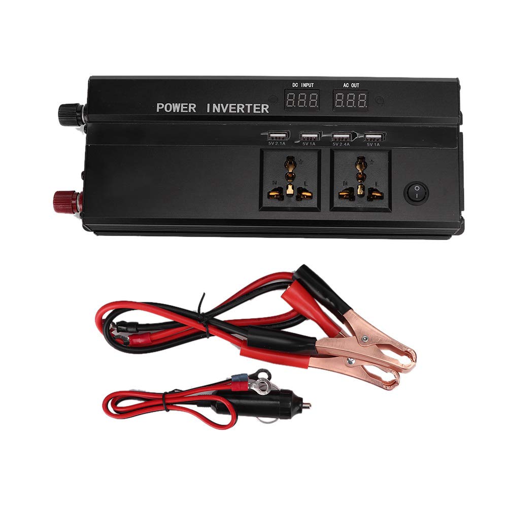 Onduleur de 5000 Watts, Onduleur de Puissance 5000W 12V à 220V pour Voiture avec écran LCD pour Automobile