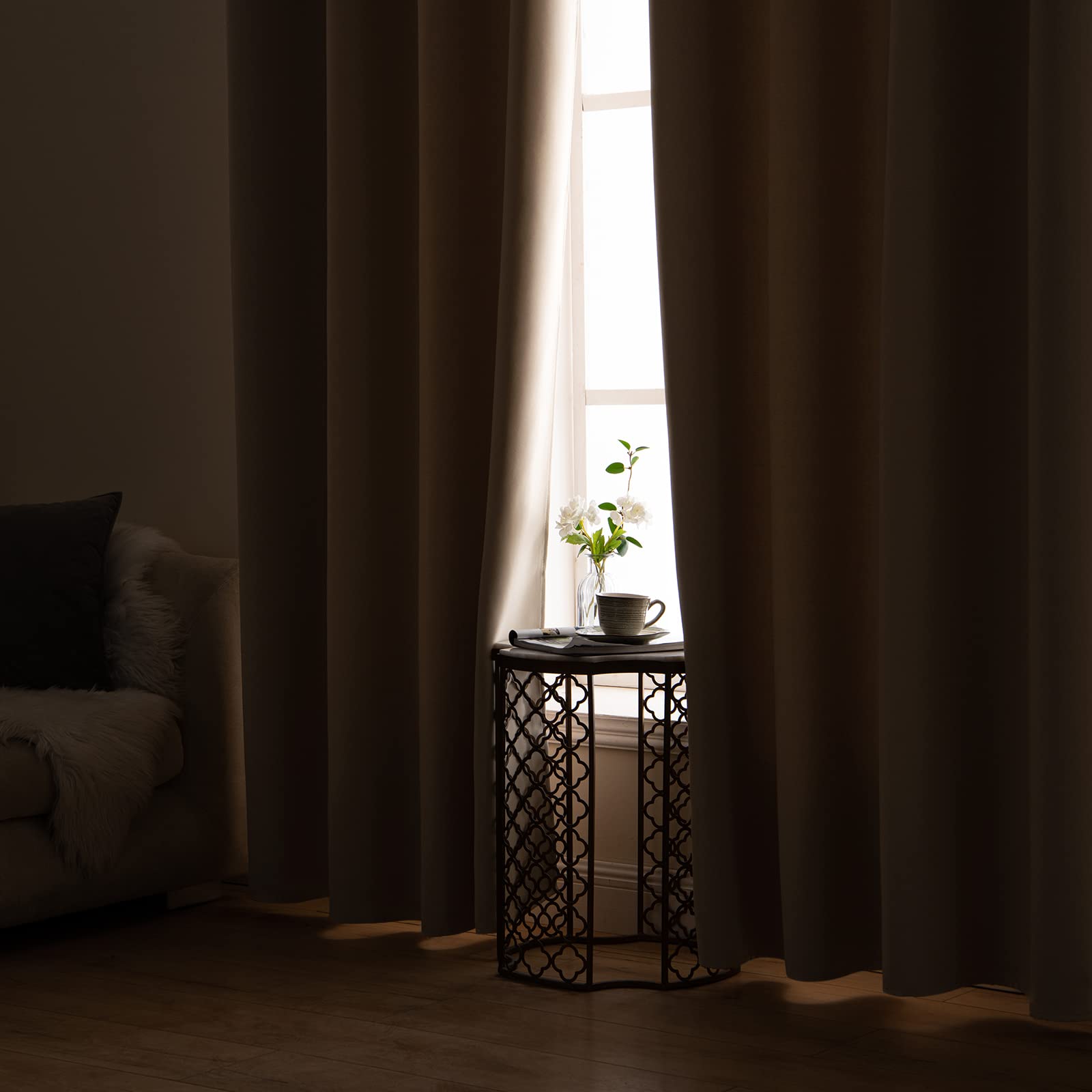 MIULEE Blackout Curtain for Living Room Super Soft Black Out Curtain with Eyelet - Image 4