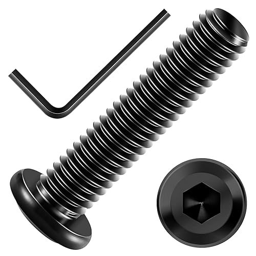 Miniatura 35 de Mywish Tornillos hexagonales de cabeza plana M8 x 1.181 in, 20 unidades, tornillos de acero inoxidable 304 para muebles, rosca completa, óxido negro