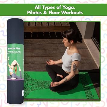 Yoga Mat - Premium 6mm Print Reversible Extra Thick and Large Non Slip Exercise & Fitness Mat for All Types of Yoga, Pilates & Floor Workouts (72 x 24 x 6mm Thick) Tranquil Tusk