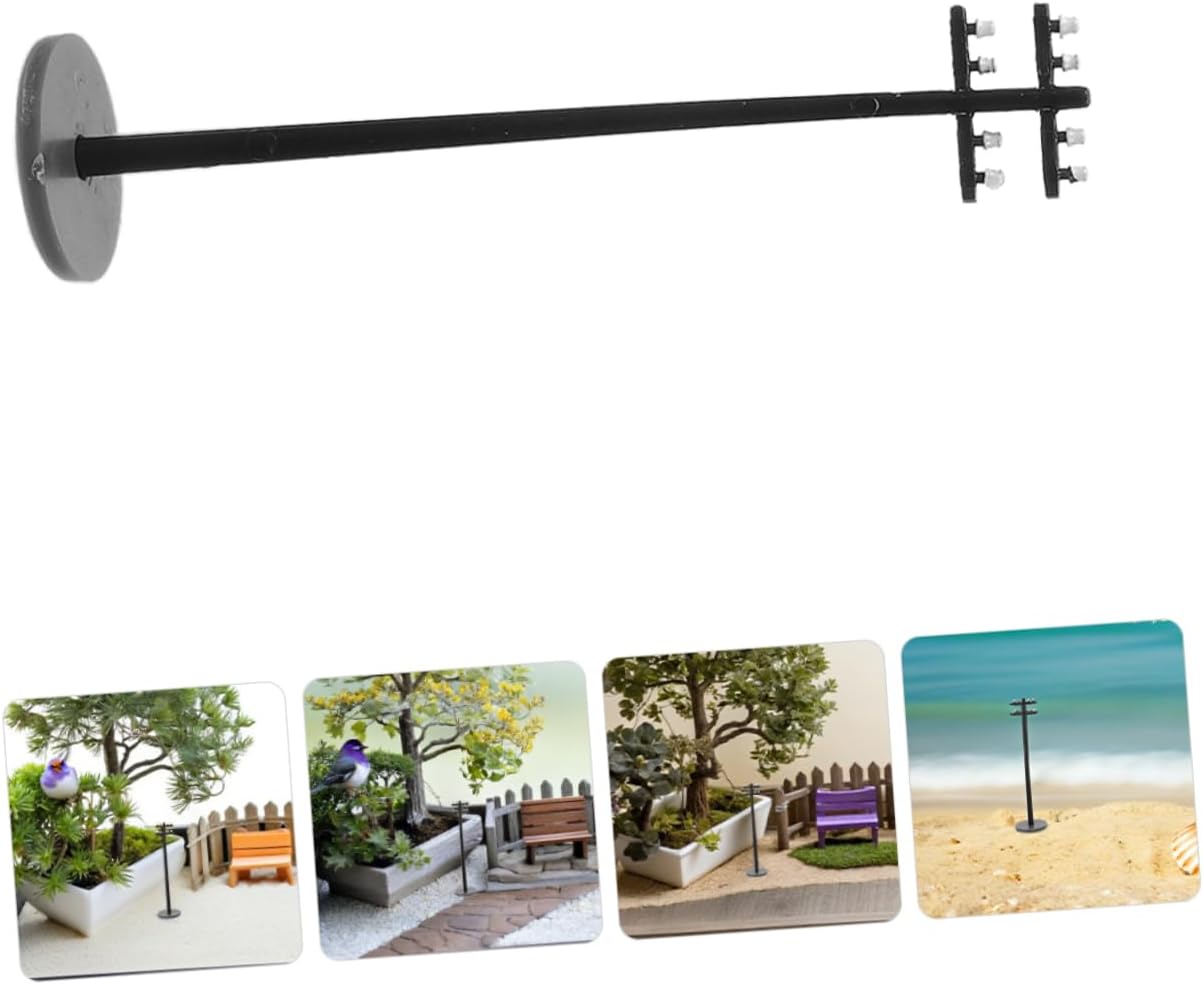 3pcs Miniature Telephone Poles for Train Scenery Scale Poles Realistic Building Accessories for Landscape Models and Model Trains