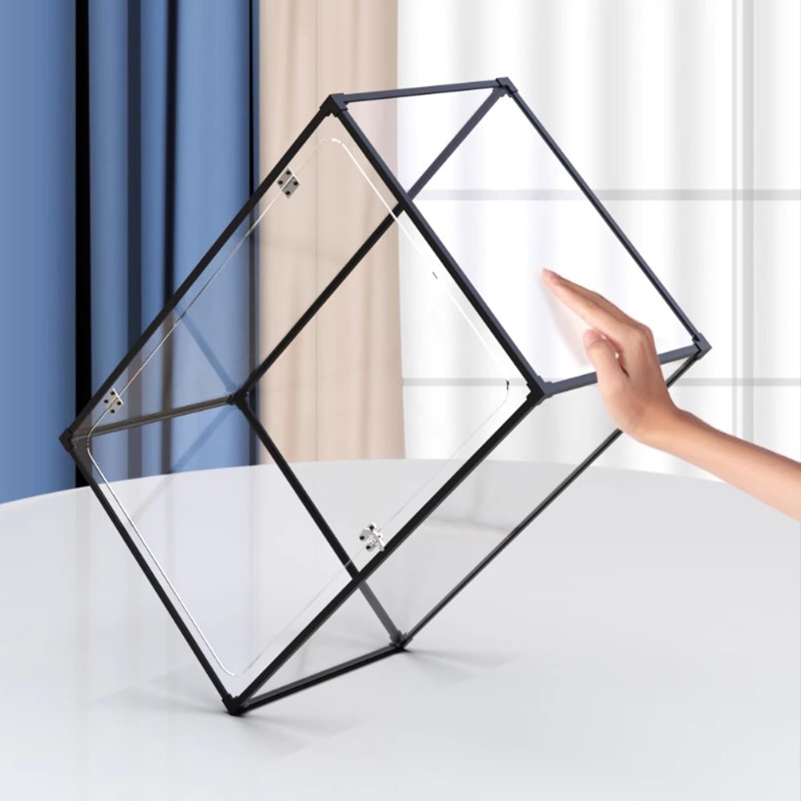 Caja expositora de acrílico, Vitrina de acrílico con Cerradura, Vitrina Alta Transparente para muñecas, trofeos y figuritas, Caja de Almacenamiento para coleccionables (30x25x40cm / 12x10x16