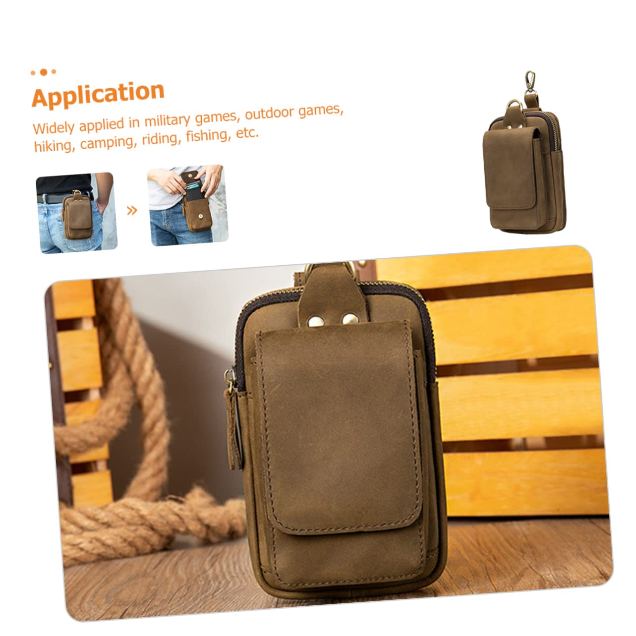 Stylische Gürteltasche aus Pu für Handy mit Praktischer Halterung für Outdoor Abenteuer und Reiten Multifunktional und Robust für Herren