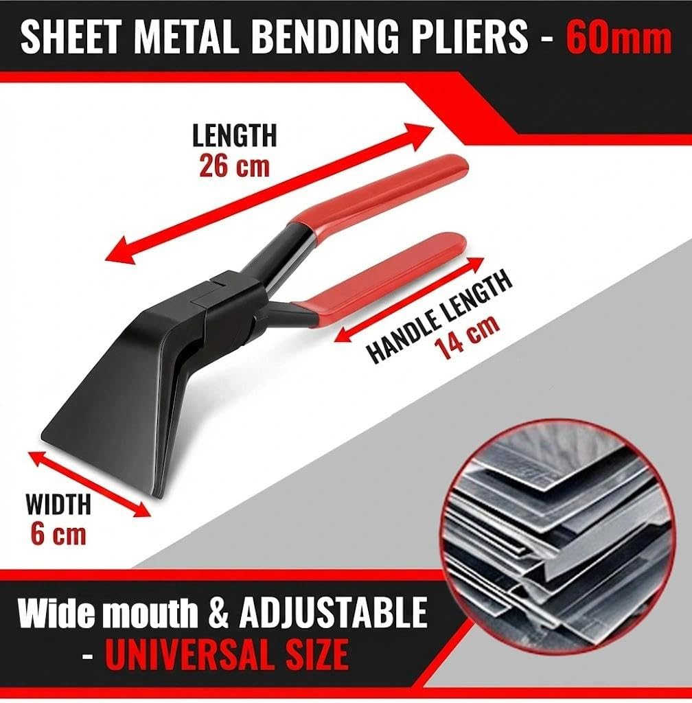 Pinza piegatrice piegata 45° manico antiscivolo 60 mm strumento piegare lisciare lamiere