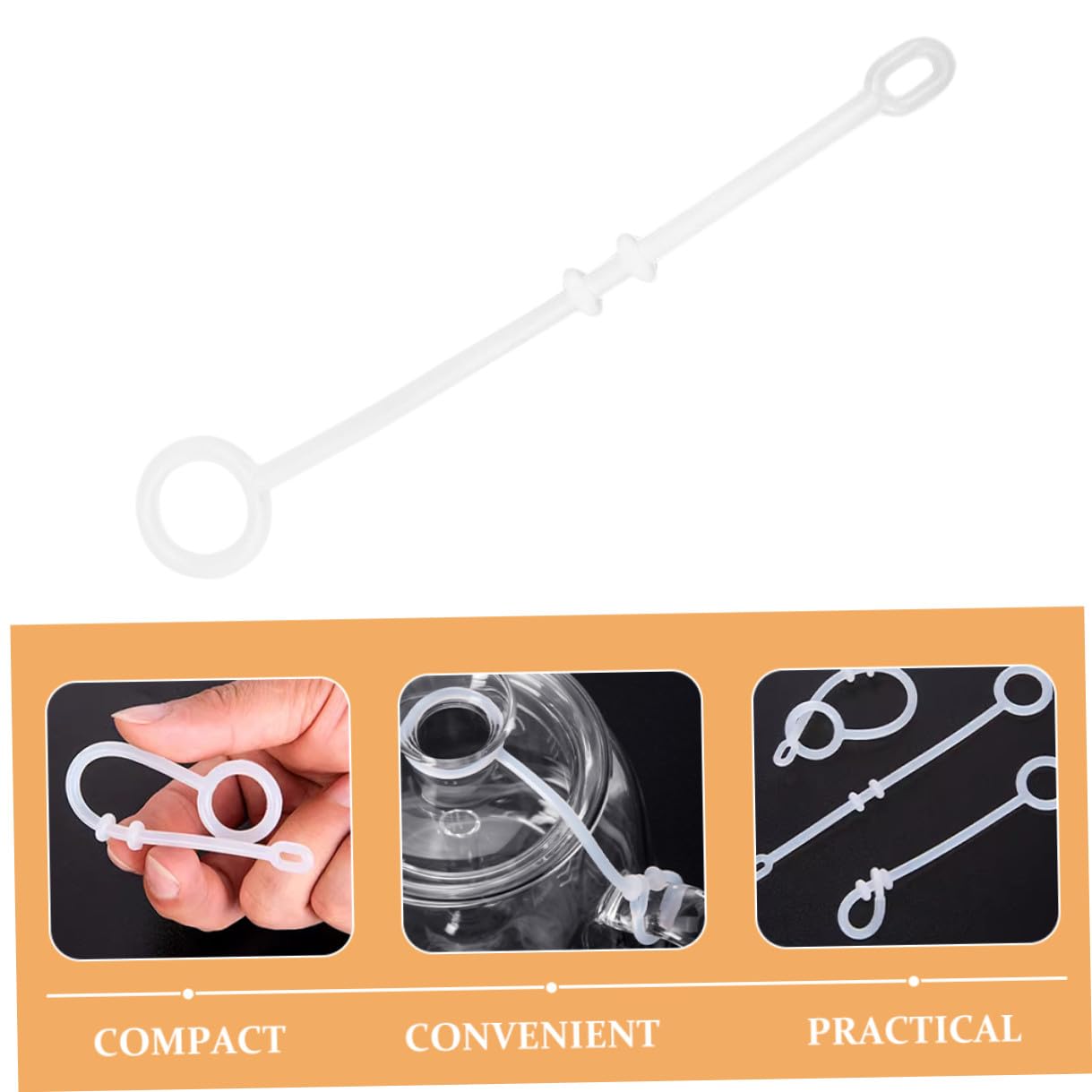 Cuerda Protectora de Silicona para Tapa de Tetera Cuerda Resistente al Desgaste Tamaño Compacto Accesorio para Tetera Doméstica de Uso Diario Utensilio Práctico para Cocina