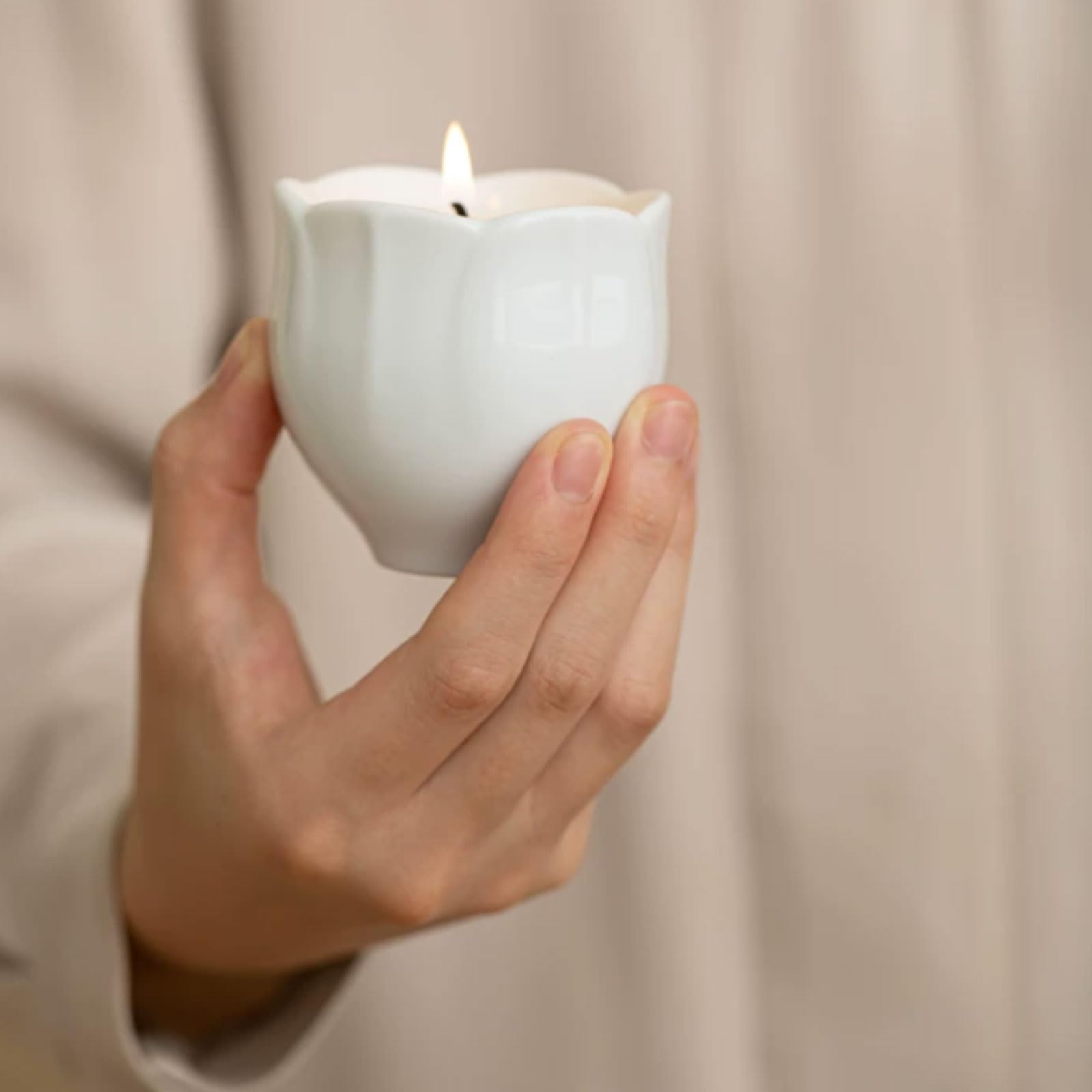Squisito Candele in ceramica Candela profumata a cilindro Candela moderna for aromaterapia a lunga durata for vacanze domestiche, relax e spa tranquillo(Bergamot Cedarwood)