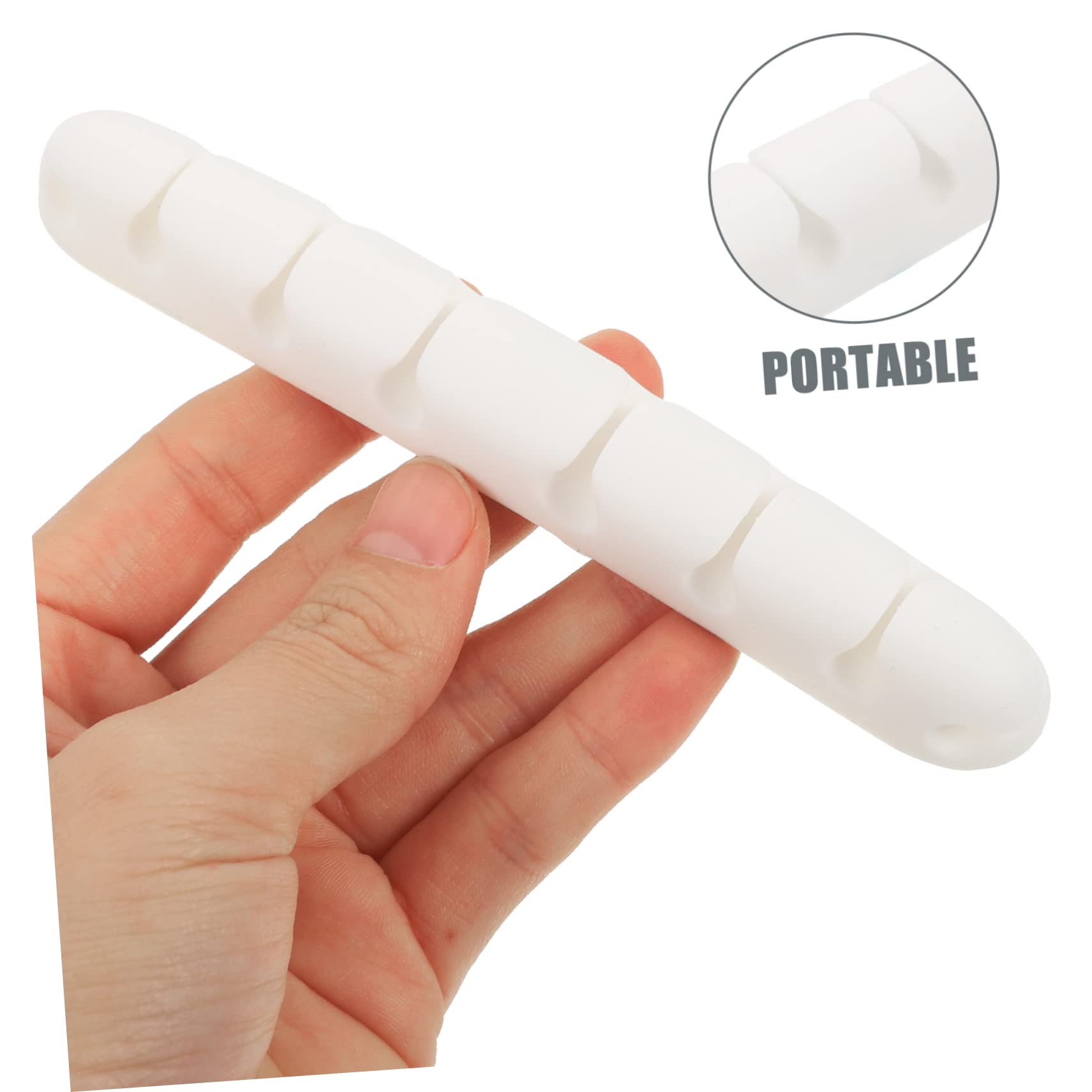 Hemobllo 10piezas Organizador De Cables Adhesivo Para Escritorio Clips Para Gestión De Cables De Ranuras Soporte Autoadhesivo Usb