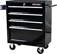 Vista 30 de Carrito de herramientas de 5 cajones con ruedas, cofre de herramientas rodante para almacenamiento de herramientas, organizador de carrito