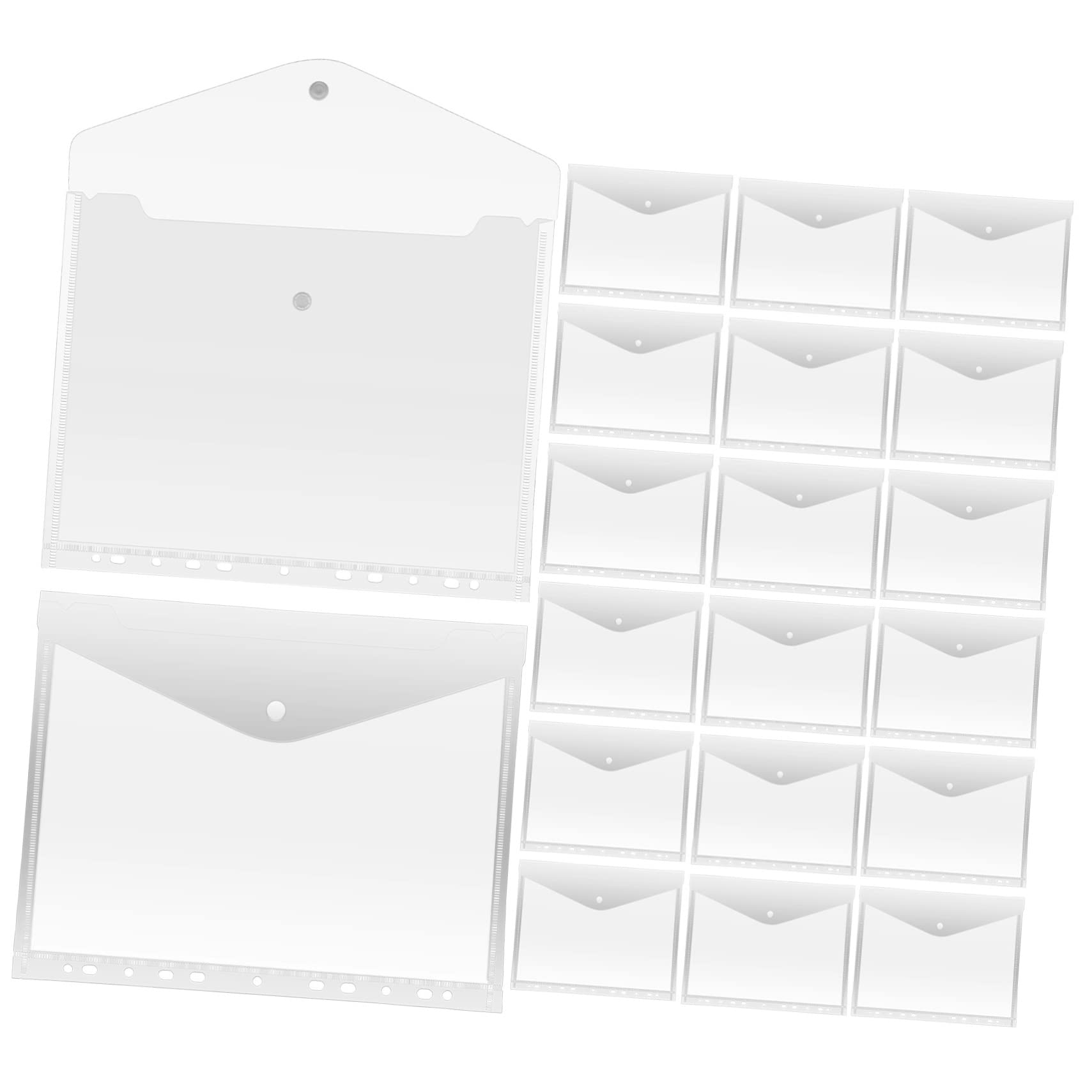 A4 Binder Pockets 20 Pezzi in Pp Trasparente 11 Fori