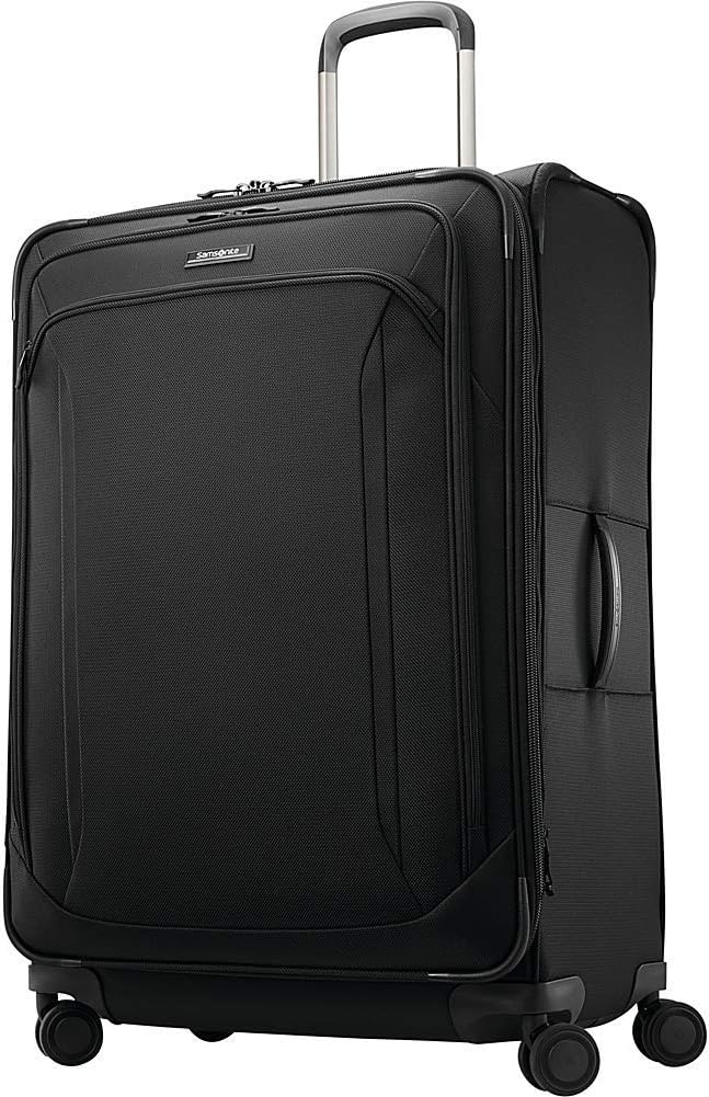 Samsonite Lineate DLX Softside Expandable Luggage with Spinner Wheels, Merlot, Medium Checked