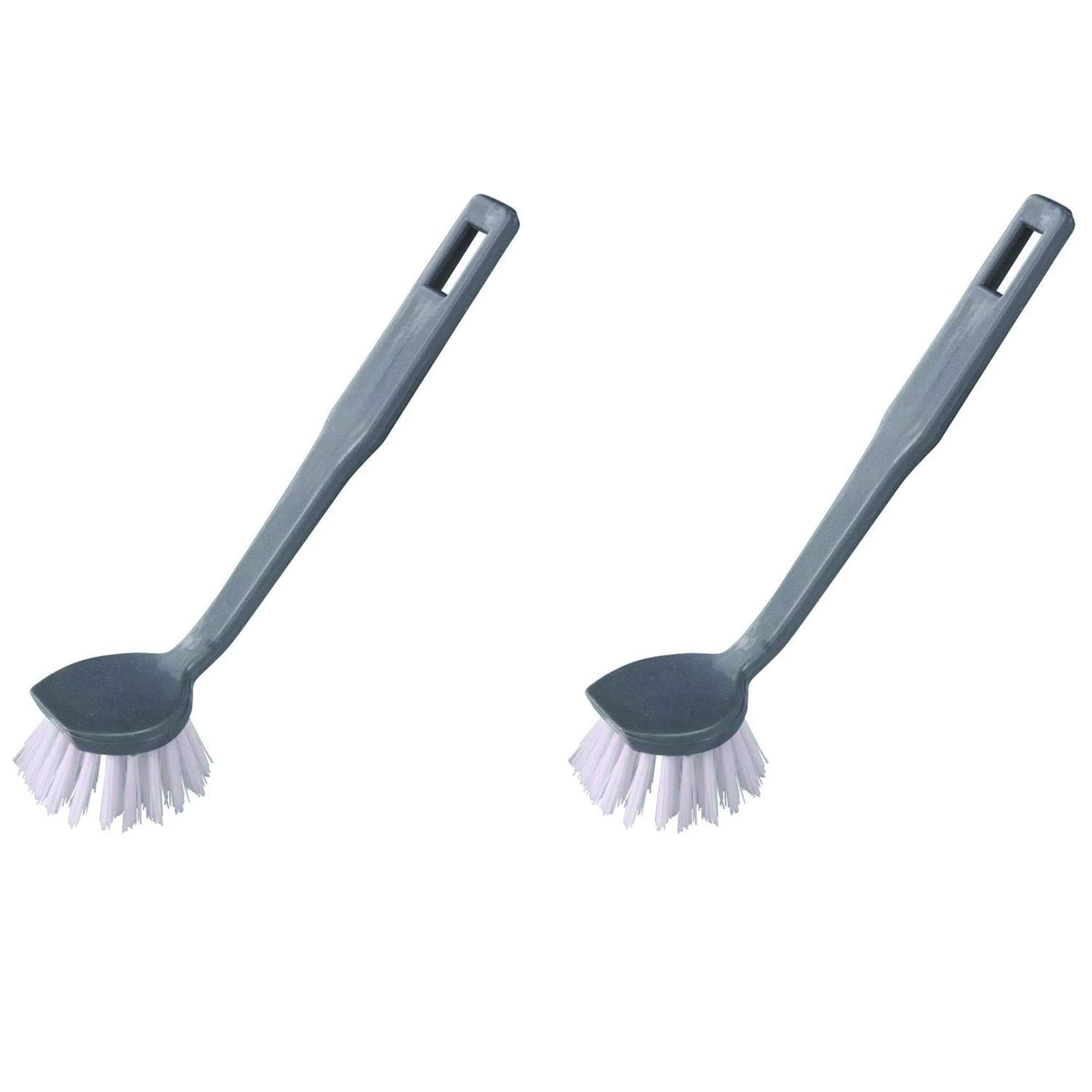Elliott Grey Assorted Colours Round Head Dish Brush 25Cm X 5Cm (Pack Of 2)