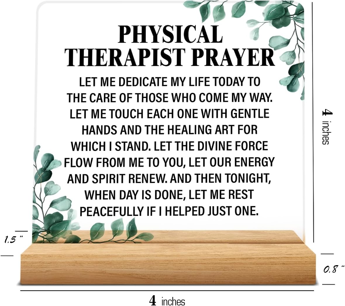 Physical Therapist Gifts for Men Women, Physical Therapist Prayer Acrylic Desk Sign Office Decor - Image 3
