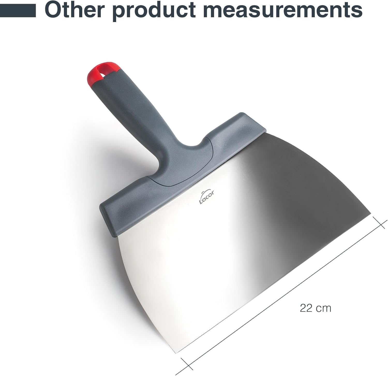 Lacor - 60533 - Spatula for tempering and extending chocolate, stainless steel, 16 cm, ergonomic handle
