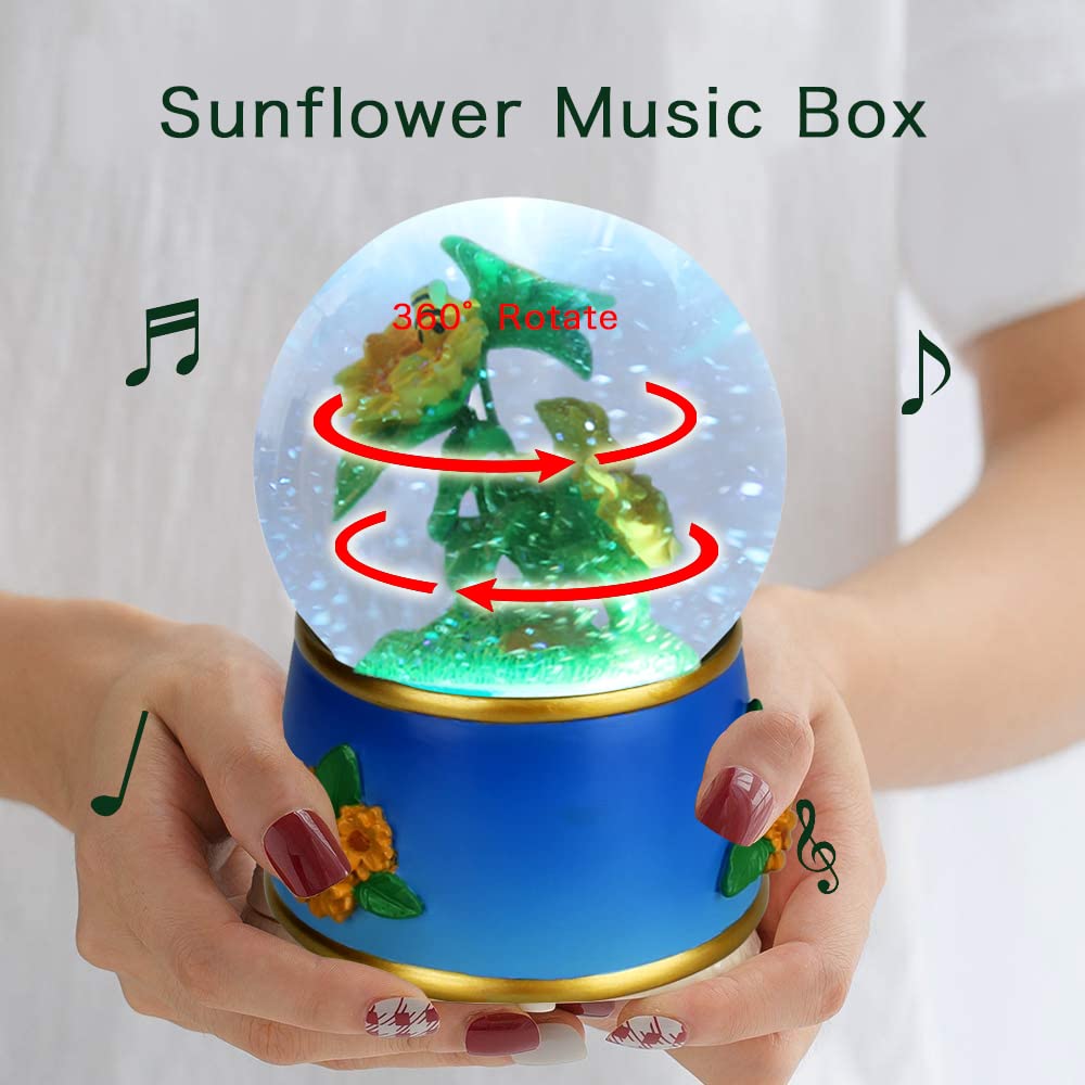 Amazon.co.jp: ひまわり スノードーム 100mm 手描き スノードーム