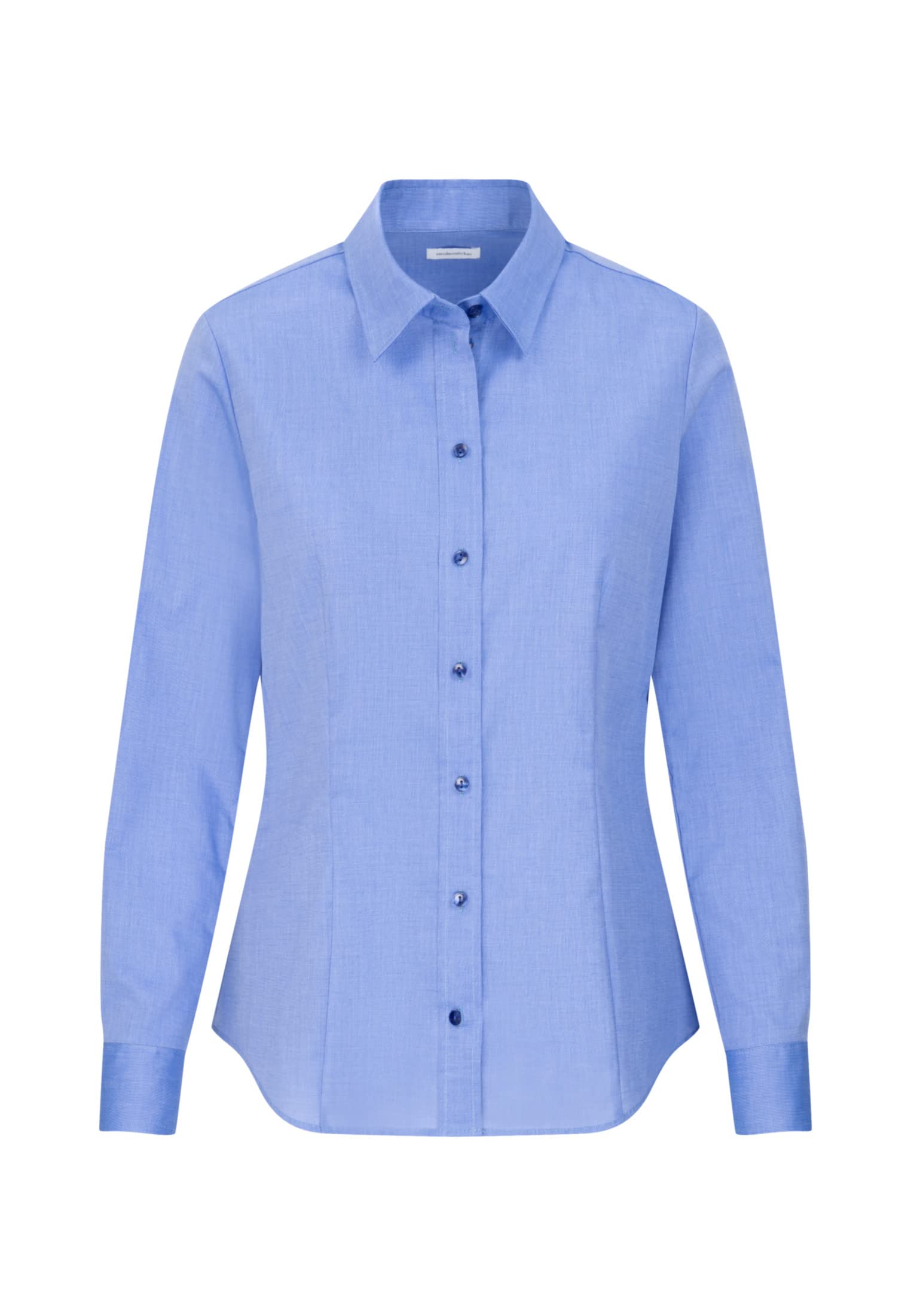 Seidensticker Hemdbluse Langarm Modern Fit Uni Bügelfrei Camisa Mujer, Azul (14) A2, 36