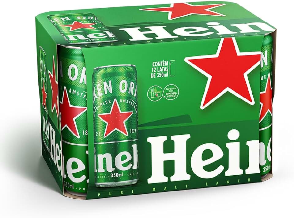 Heineken Cerveja Sleek Lata 350ml Pack 12 Unidades