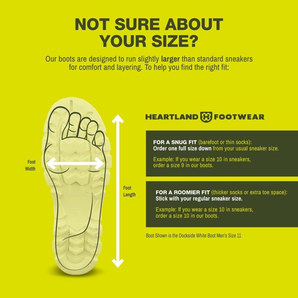 Heartland Dockside Waterproof Work Boots for Men and Women - Durable, Flexible PVC Boots for Marine Work with Easy On/Off, Slip-Resistant Outsoles - Image 7