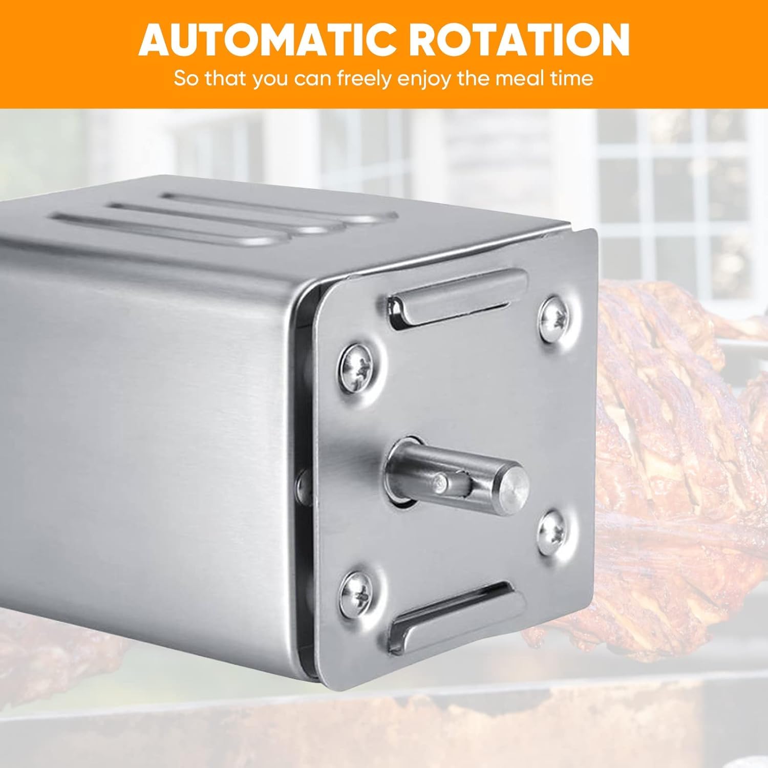 Motor para Barbacoa eléctrico，SP-S40 Barbacoa de Acero Inoxidable Motor Profesional Aplicado a Pollo, Cerdo, Cabra Asada a la parilla al Aire Libre (220V-240V)