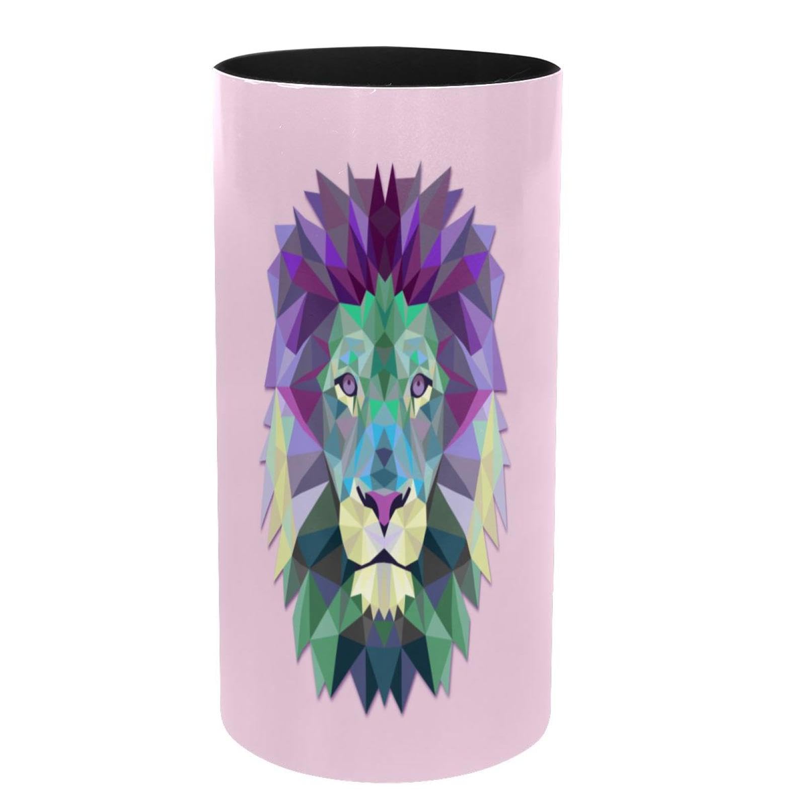 Porte-stylos boîte à musique et pot à crayons au design triangle Lion