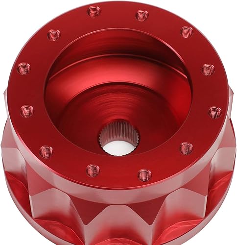 Miniatura 4 de J2 Engineering J2-HUB-OR18-RD - Adaptador de cubo de aluminio para volante de 2 pulgadas, 6 pernos, color rojo, compatible con