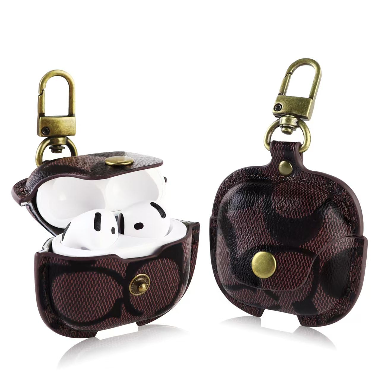 for AirPods 4 Case, Compatible with AirPods 4th Generation Case (2024), Leather Full Body Shockproof Protective Cover for AirPods 4th Generation,