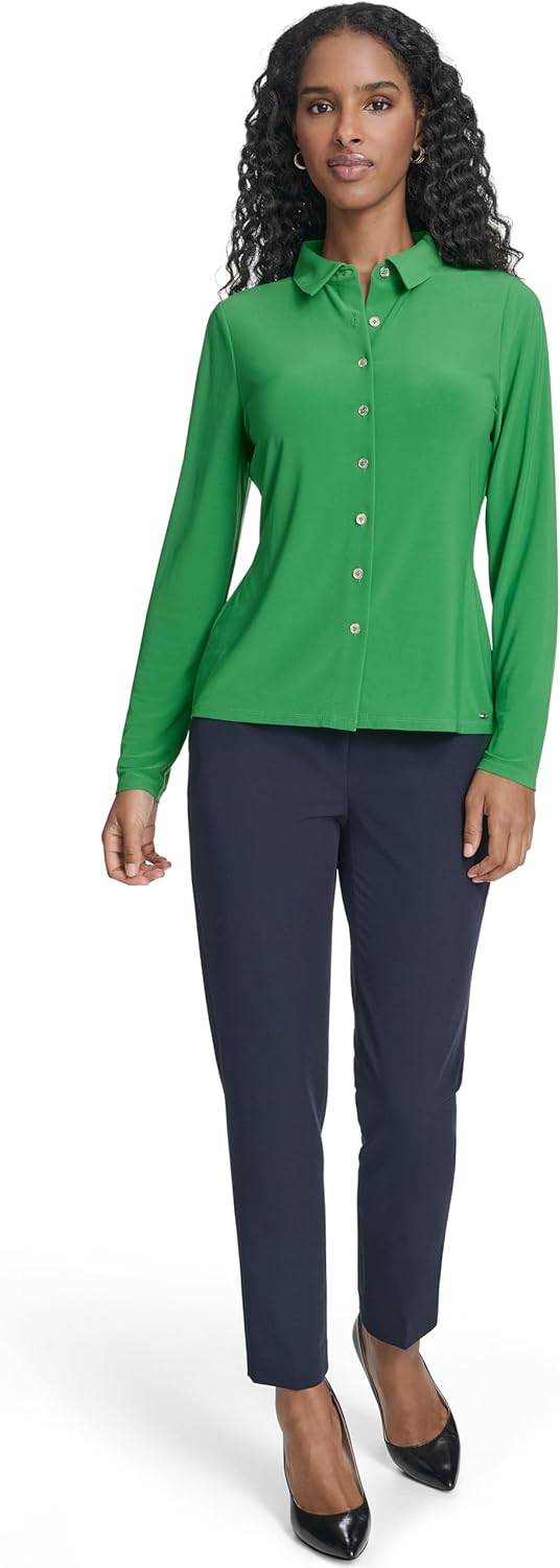 Tommy Hilfiger Womens Soft Work Top Long Sleeve Knit Top - Image 2