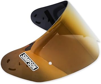 Simpson Motorcycle GBGSE Helmet Shield - Ghost/Speed Bandit Series - Gold Mirrored