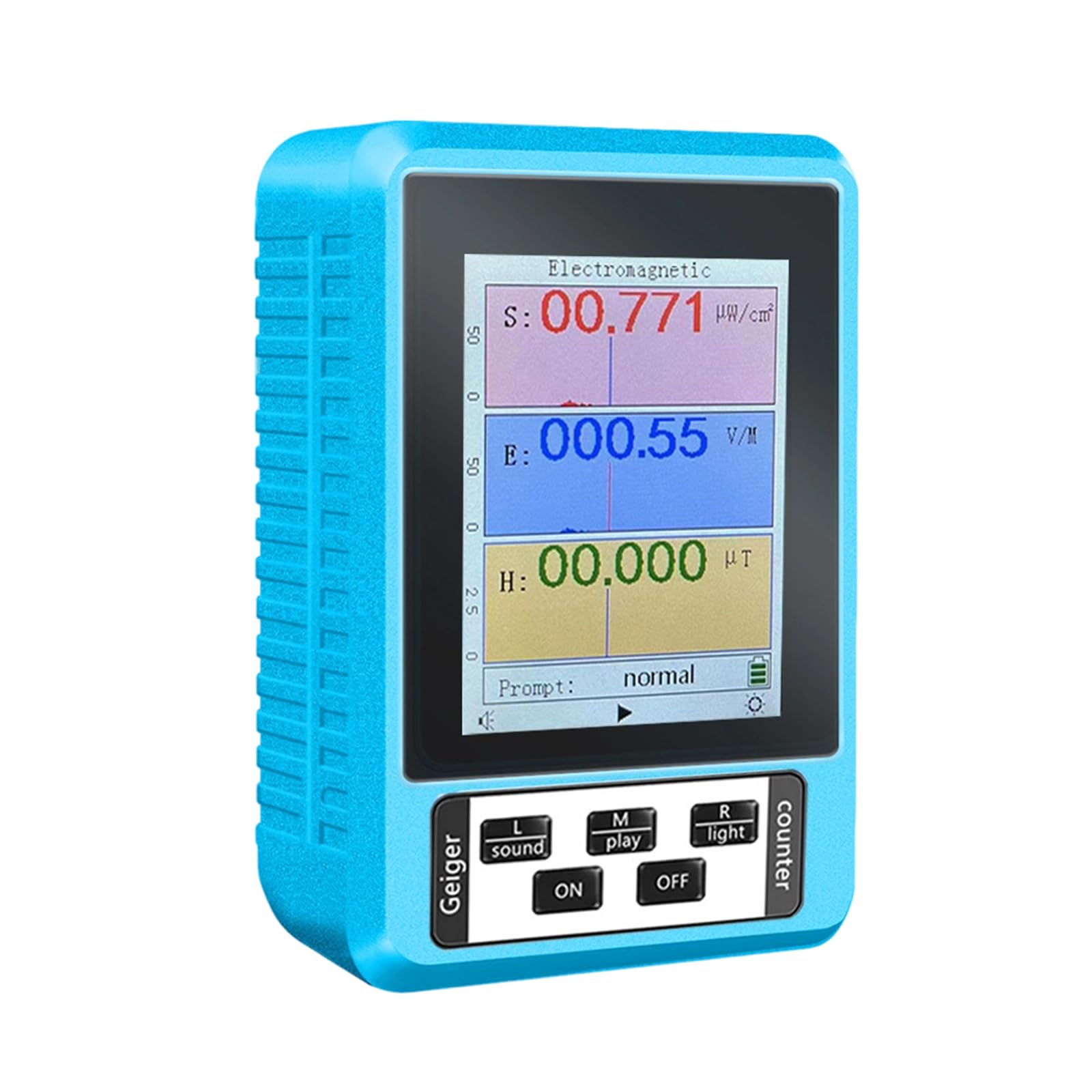 Zbiianxer Blue Electromagnetic Waving Meter With Three Parameters Detection Capability For Power Density Electric Field Testing Electromagnetic Field Meter