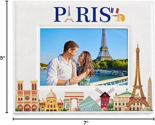 Miniatura 7 de KATE POSH Marco de fotos París, vacaciones familiares en París, boda, compromiso, decoración de París, marco de fotos de la Torre Eiffel (5 x 7