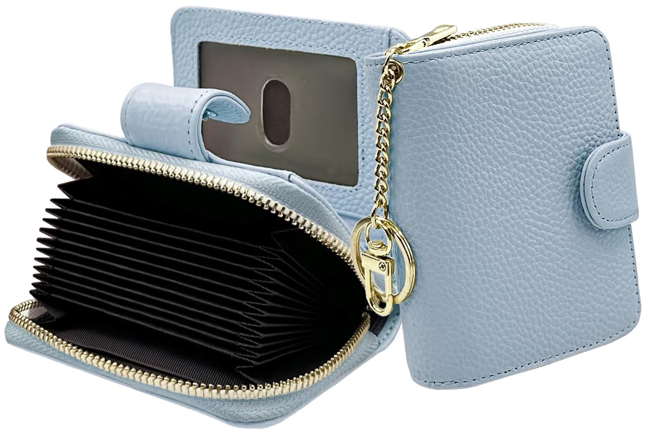 Beurlike Women's RFID Credit Card Wallet Organizer Case Leather Ladies Small Security Card Holder