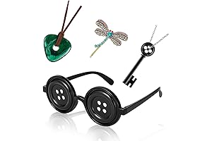 Coraline Key & Seeing Stone Necklace Set