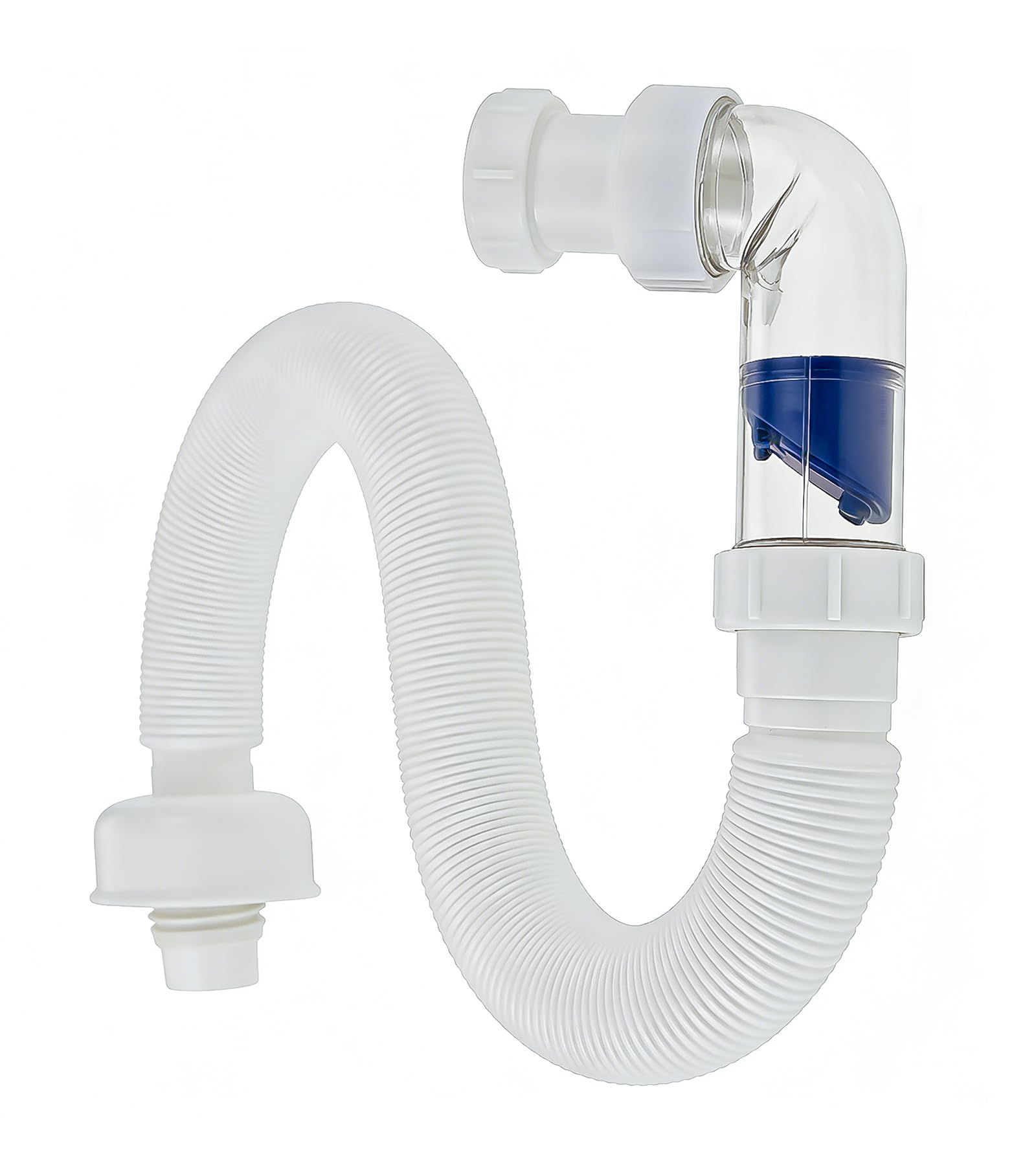 DRELD Waste Pipe 32mm to 32mm, Flexible Sink Plumbing Pipe Wall and Floor Drain Outlets, Odour-Proof Drain Waste Trap Hose for Kitchen Sinks, Bathroom Basins, Shower Traps, Washing Machines