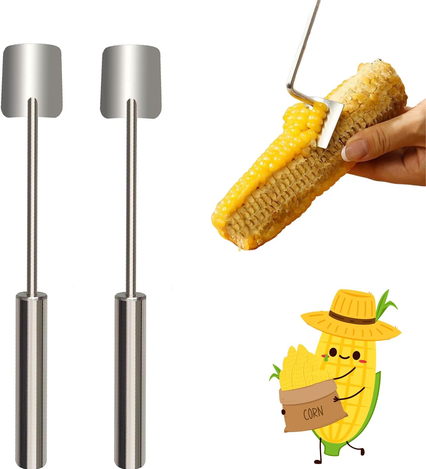 2PCS Magic Corn Peelers - New Kitchen Gadgets, Stripper Tool for Corn on The Cob Remover