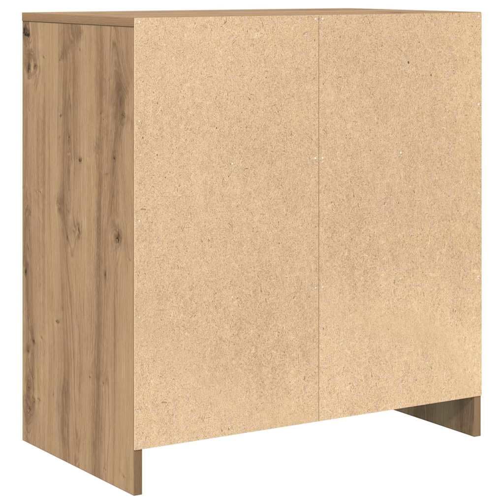 vidaXL Sideboard Braun 70 x 41 x 75 cm Holzwerkstoff, Wohnzimmer Sideboard, rechteckig, rustikaler Stauraum, praktischer Schrank, Vintage-inspiriert