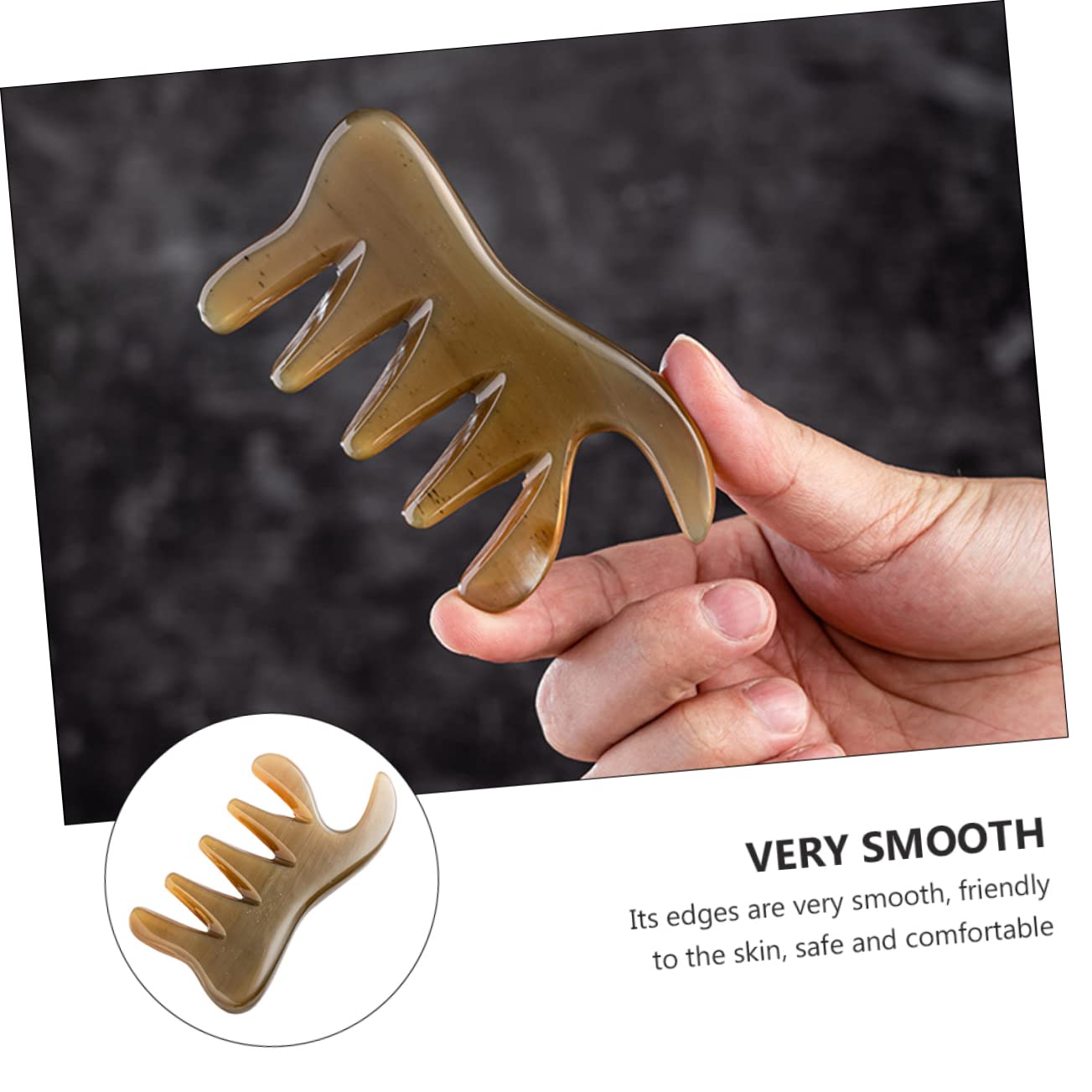 Healeved 2pezzi Comb Massaggiatore Per Capelluto e Strumento Guasha Per Relax e Circolazione e